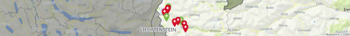 Kartenansicht für Apotheken-Notdienste in der Nähe von Schnifis (Feldkirch, Vorarlberg)